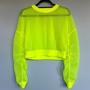 ALO Neon Yellow Sheer Top